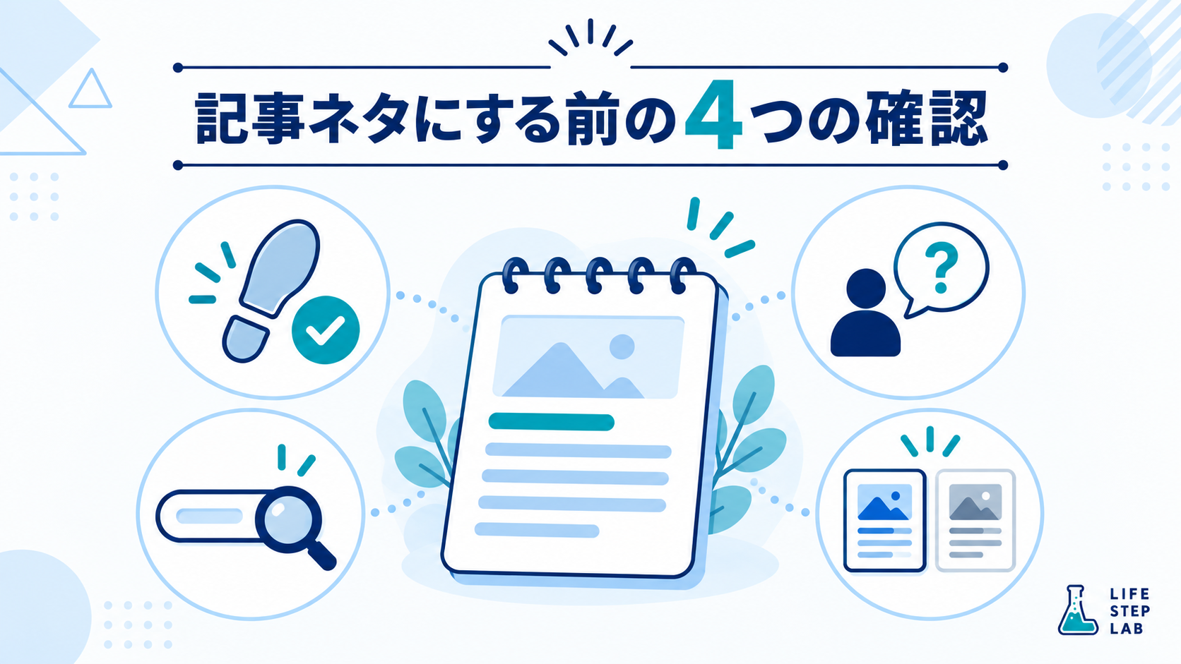 記事ネタにする前に確認する4つのポイント
